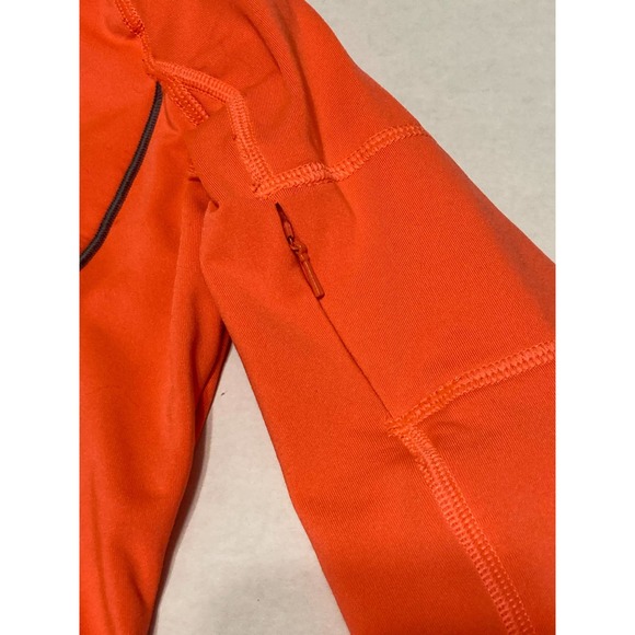 Champion Womens 1/4 Zip Hoodie Size Small Double Dry Orange - Picture 4 of 10